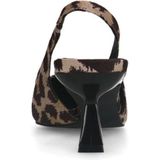 Sacha - Leopard Slingback Pumps - Zwart - Leer