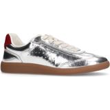 Sacha - Dames - Zilveren metallic leren sneakers