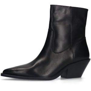 Sacha - Zwarte Enkellaarsjes - Leren - Casual Design