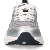 Sacha - Dames - Sneakers - Zilveren Metallic - Blauwe Details