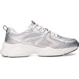Sacha - Dames - Sneakers - Zilveren Metallic - Blauwe Details