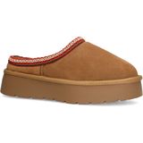 Sacha - Muiltjes - Beige - Suède - Plateauzool 4 cm