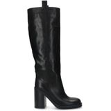 Sacha - Hoge Laarzen - Zwart - Leer - Blokhak