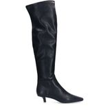 Sacha - Hoge Stretch Laarzen - Zwart - Met Kitten Heel - 50 cm Schacht