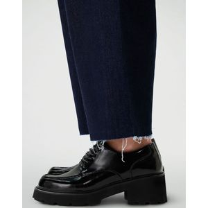 Sacha - Dames - Zwarte leren veterschoenen - Maat 40