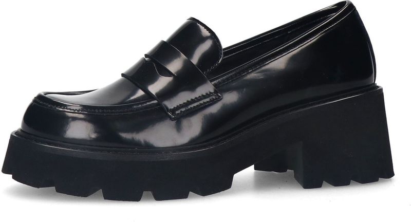 Sacha - Chunky Loafers - Zwart - Leren Schoen