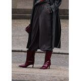 Sacha - Dames - Rode Snake Enkellaarsjes met Hak - Vegan Lining