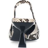 Sacha - Slingback Pumps - Slangenprint - Beige - Synthetisch - 6 cm Hak