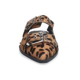 Sacha - Slingbacks - Bruin - Leer - Luipaardprint met Gespen