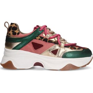 Sacha - Platform Chunky Sneakers - Veelkleurig - Luipaarddetails - Metallic Accenten