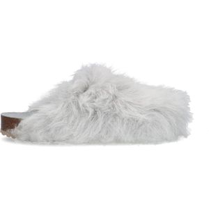 Sacha - Dames - Lichtblauwe fluffy clogs - Maat 36