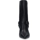 Sacha - Enkellaarsjes - Zwart - Leren Buckle - Hak 6 cm