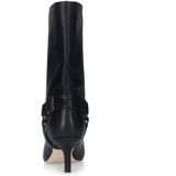 Sacha - Enkellaarsjes - Zwart - Leren Buckle - Hak 6 cm