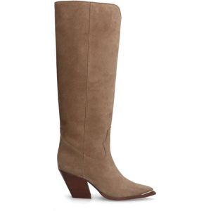 Sacha - Cowboylaarzen - Beige - Suède - Hoge Schacht