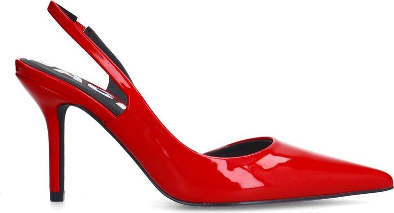 Sacha - Dames - Rode snake slingback pumps - Maat 38