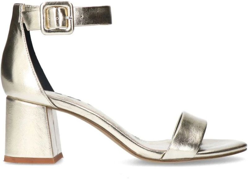 Sacha - Sandalettes - Goud - Imitatieleer - Blokhak 6 cm
