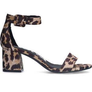 Sacha - Dames - Leopard sandalen met blokhak