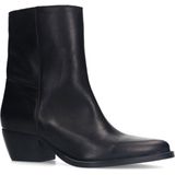 Sacha - Enkellaarsjes - Zwart - Suède - Spitse Neus - Blokhak