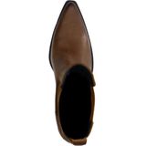 Sacha - Bruine Leren Chelsea Boots - Tijdloos Design - Blokhak 8 cm