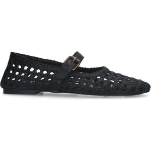 Werner Kern Myke Ballerina's Zwart – Dames Instappers – Suède en Lakleer - Damesschoenen - Nette schoenen - Werner Kern Ballerinas - Zwart - 41.5