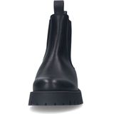 Sacha - Zwarte Leren Chunky Chelsea Boots - Plateauzool 4 cm