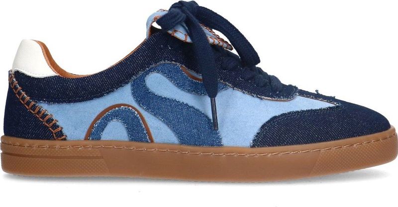 Sacha - Sneakers - Blauw - Suède - Leer
