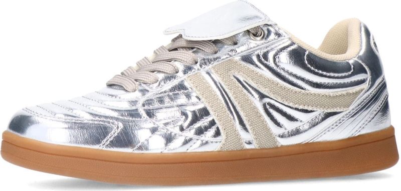 Sacha - Sneakers - Zilver - Imitatieleer - Textiel Voering