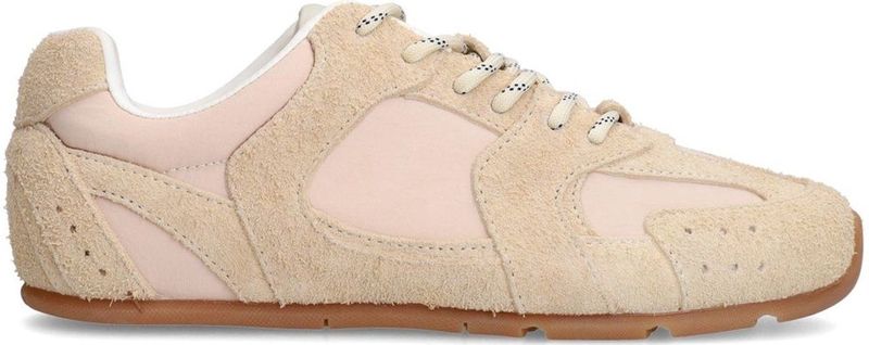 Sacha - Fluwelen Sneakers - Beige - Leer