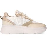 Sacha - Dames - Off White Leren Sneakers - Chunky Zool - Leer