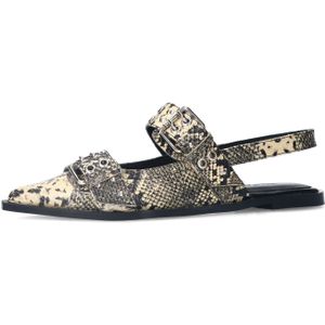 Sacha - Slingbacks - Veelkleurig - Leer - Slangenprint - Verstelbare Bandjes