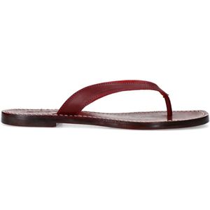 Sacha - Bordeaux Leren Sandalen - Rood - Leer