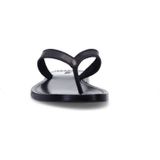 Sacha - Leren Teenslippers - Zwart - Leer