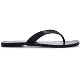 Sacha - Leren Teenslippers - Zwart - Leer