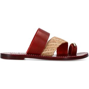 Sacha - Slippers - Bordeaux - Leer