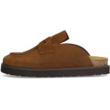 Sacha - Instappers - Bruin - Suède - Chunky Zool 4 cm