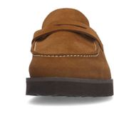 Sacha - Instappers - Bruin - Suède - Chunky Zool 4 cm