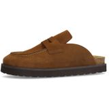 Sacha - Instappers - Bruin - Suède - Chunky Zool 4 cm