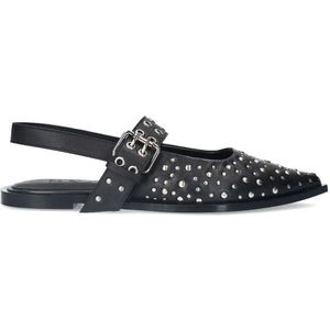 Sacha leren slingback loafers zwart