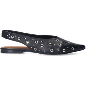Sacha leren slingback loafers zwart