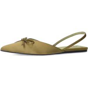 Sacha - Slingbacks - Olijfgroen - Satin-Look - Ballerina-Design