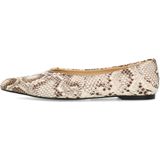 Sacha - Beige Ballerina's - Snake Print - Leer