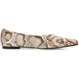 Sacha - Beige Ballerina's - Snake Print - Leer