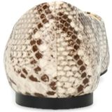 Sacha - Beige Ballerina's - Snake Print - Leer