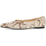 Sacha - Beige Ballerina's - Snake Print - Leer