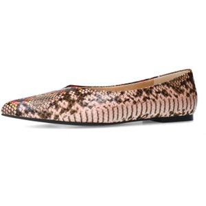 Sacha - Ballerina's - Snake Print - Rood Grijs Zwart Oranje - Leer