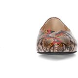 Sacha - Ballerina's - Snake Print - Rood Grijs Zwart Oranje - Leer