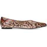 Sacha - Ballerina's - Snake Print - Rood Grijs Zwart Oranje - Leer