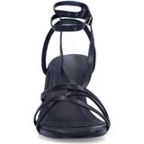 Sacha - Zwarte Sandalen - Verstelbaar Enkelbandje - Smalle Bandjes - Zilveren Gesp