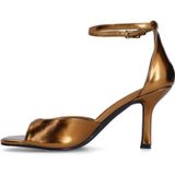 Sacha - Dames - Gouden sandalen met hak - Maat 36