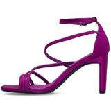Sacha - Dames - Paarse Sandalen met Hak - Satin-Look - Leer